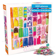 Buffalo Games Frosty Treats artwork, vibrant summer scene for puzzle lovers.