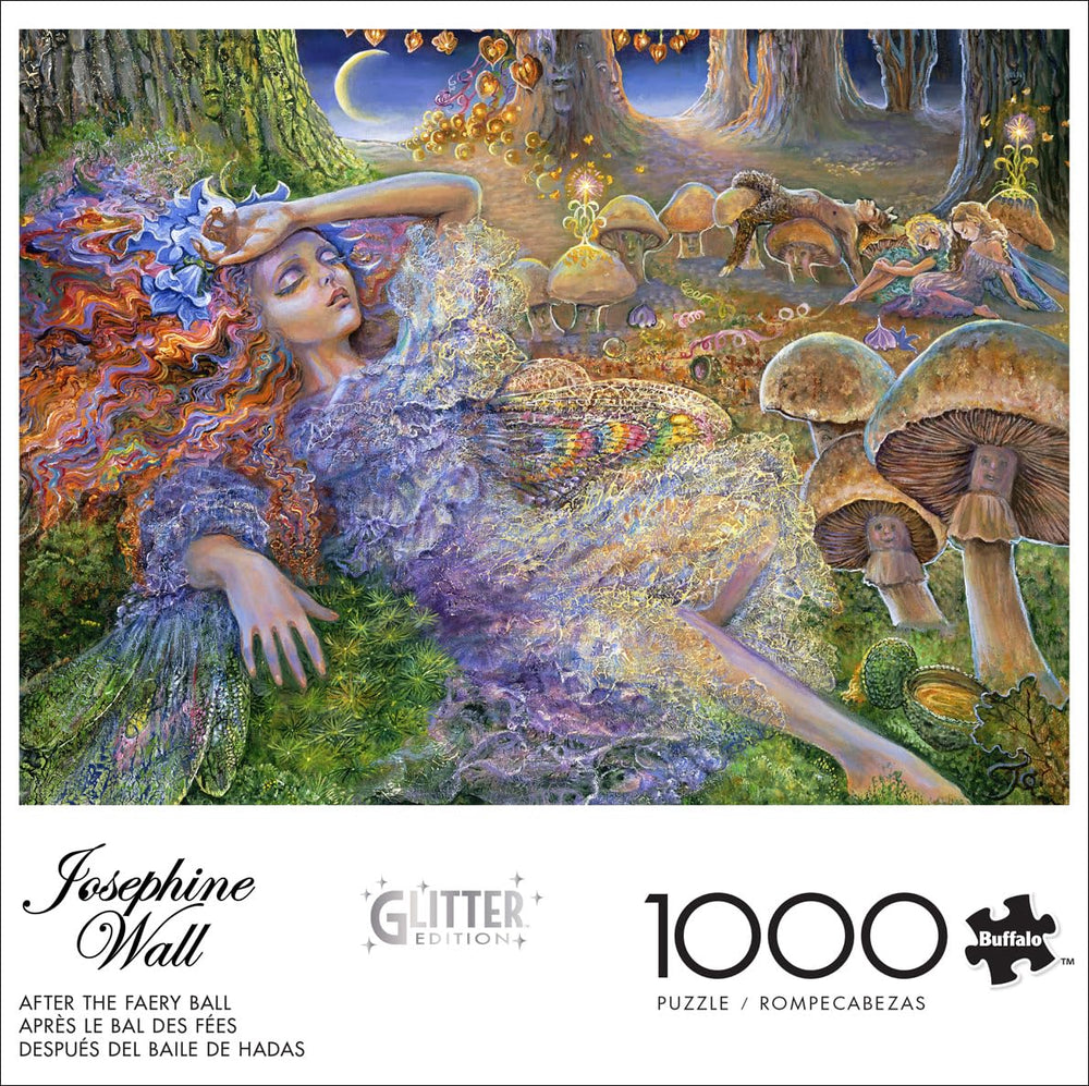 Buffalo Games Josephine Wall Glitter exhausted fairy close-up shows sparkle detail