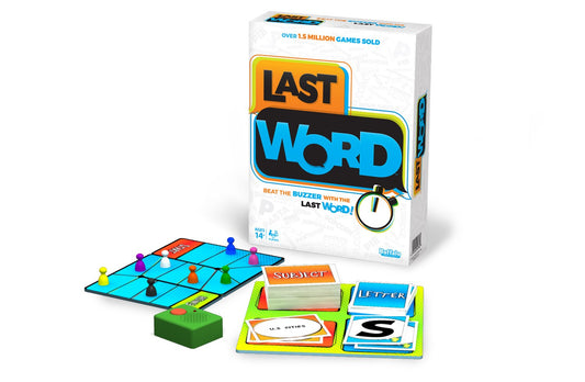 Buffalo Games Last Word electronic timer speeds rounds and keeps the pace.