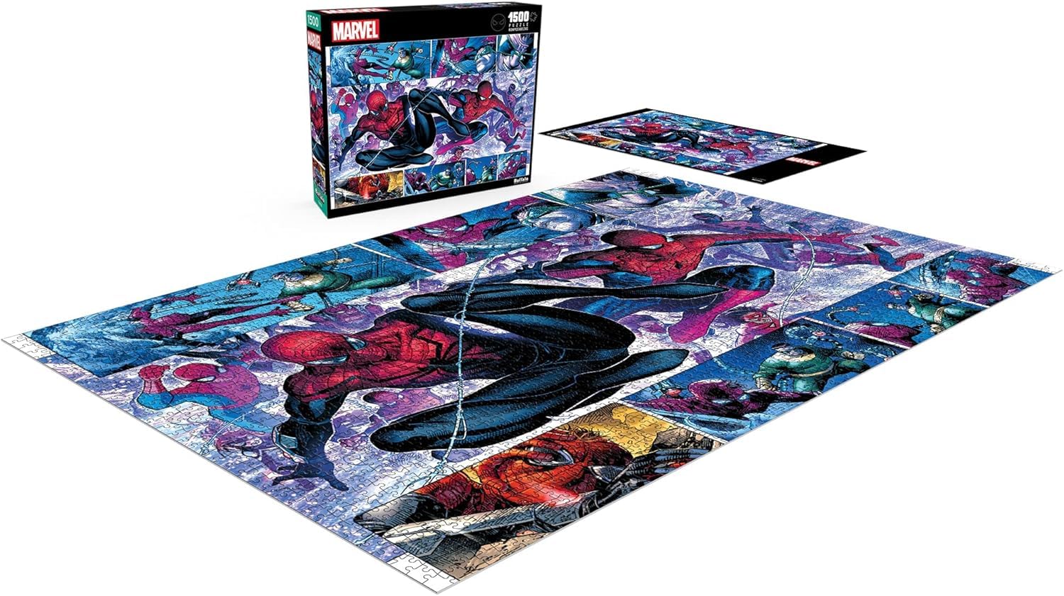 Buffalo Games Marvel puzzle on recycled board with vivid, high quality artwork