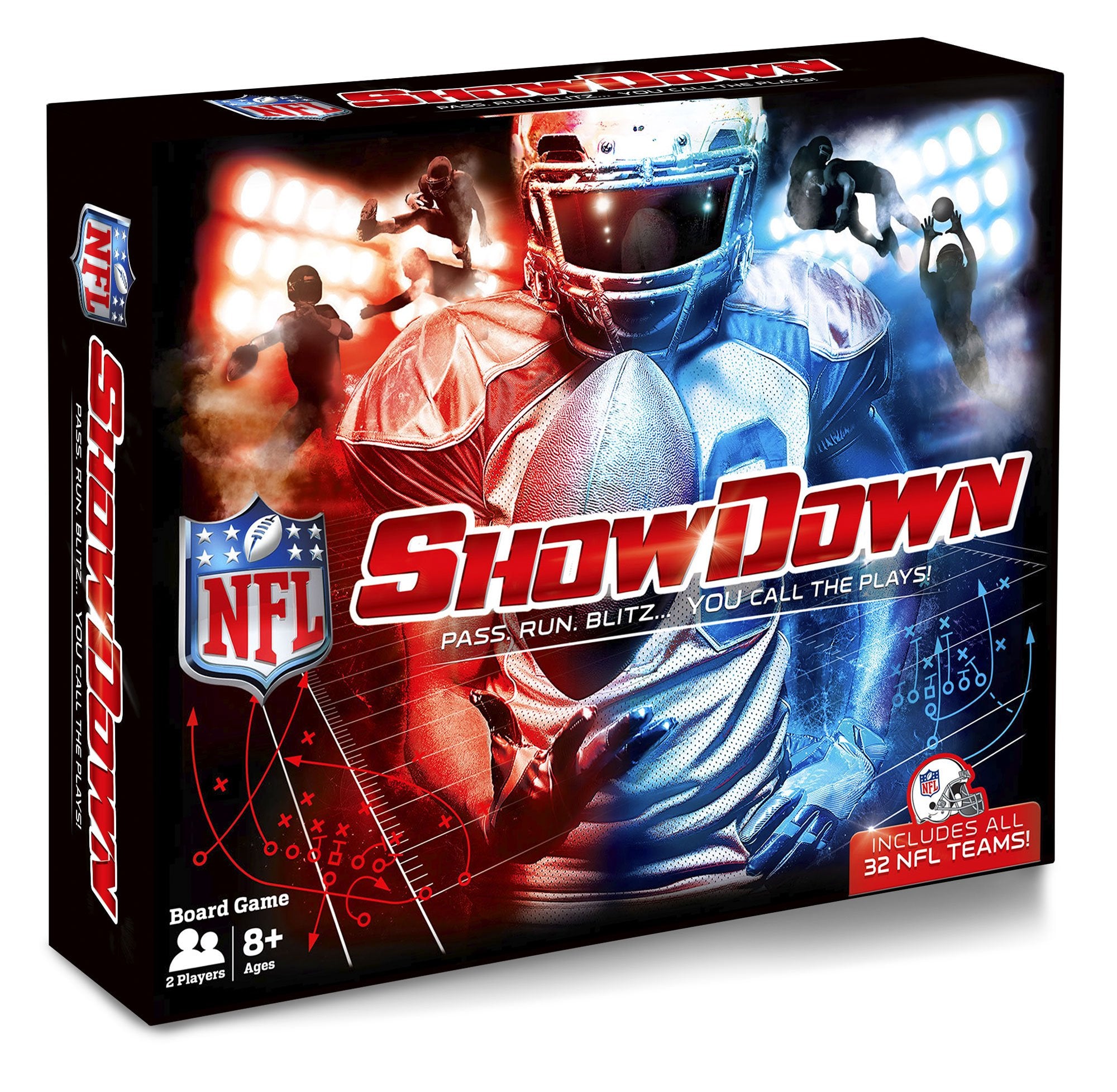 Buffalo Games NFL Showdown box front with licensed teams for authentic play