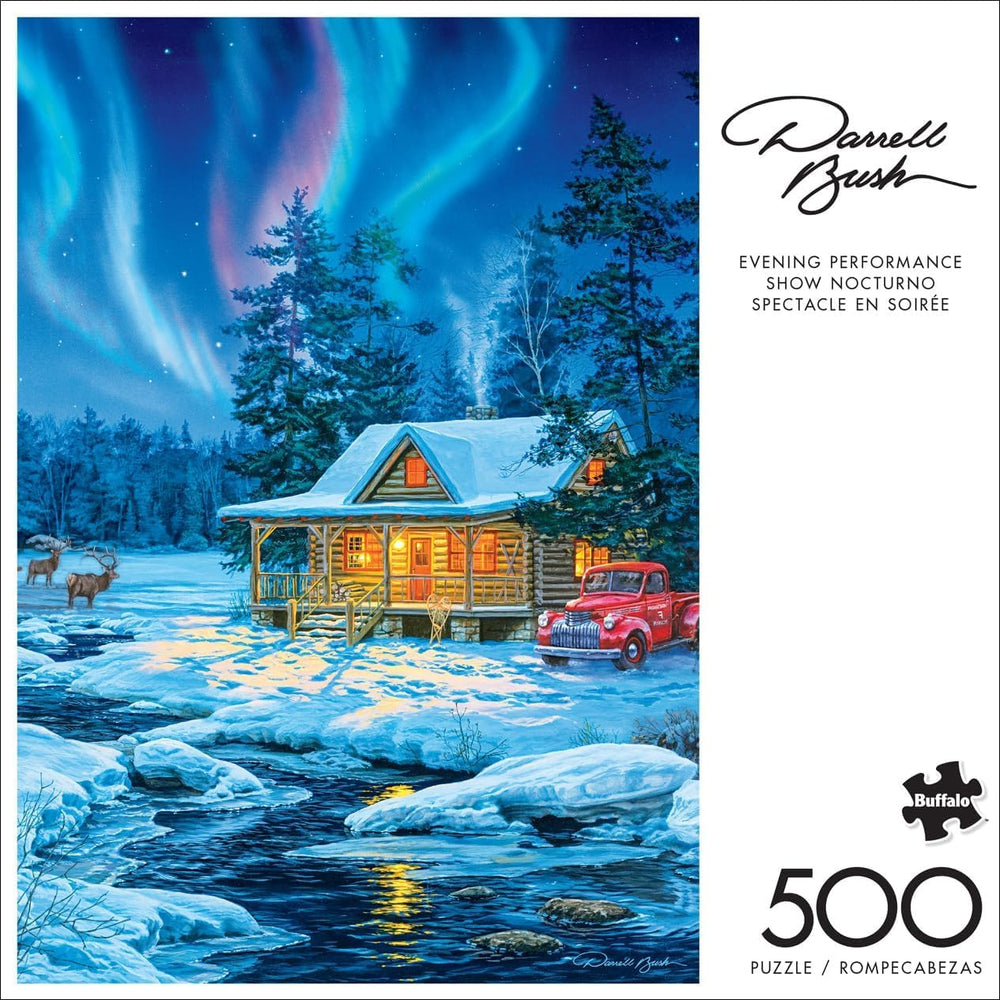 Buffalo Games northern lights scene, tranquil artwork to enjoy solo or with loved ones