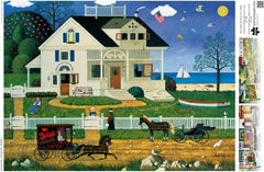 Buffalo Games Pickwick Cottage Cape Cod view highlights Americana charm for shared puzzling.