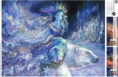 Polar bear and ice princess scene with reference poster for easy start