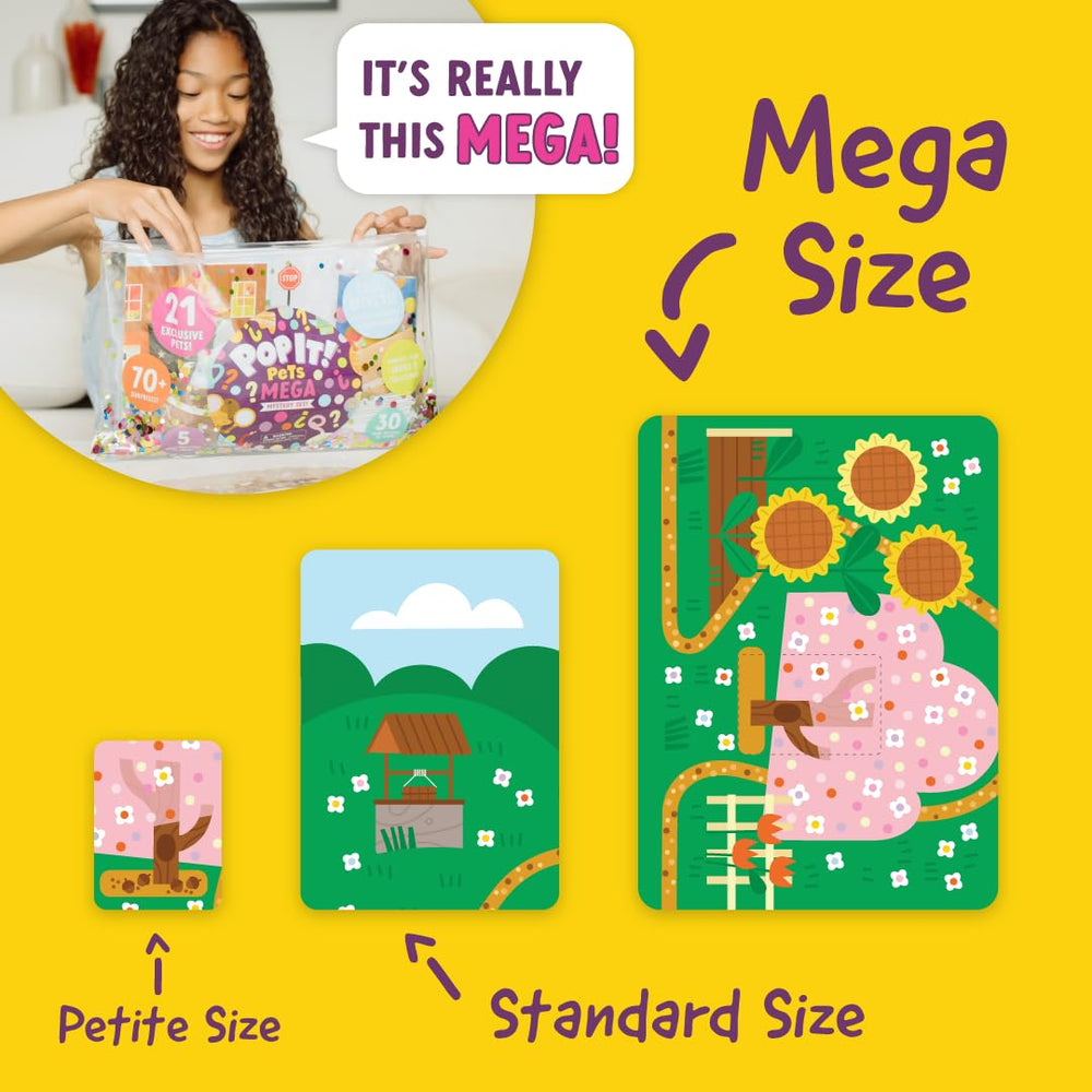 Buffalo Games Pop It Pets Mega Pack featuring a world map for adventurous play