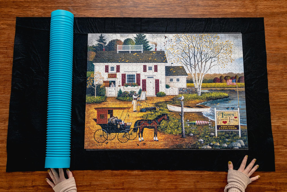 Buffalo Games 26x44 inch mat holds up to 1500 pieces.