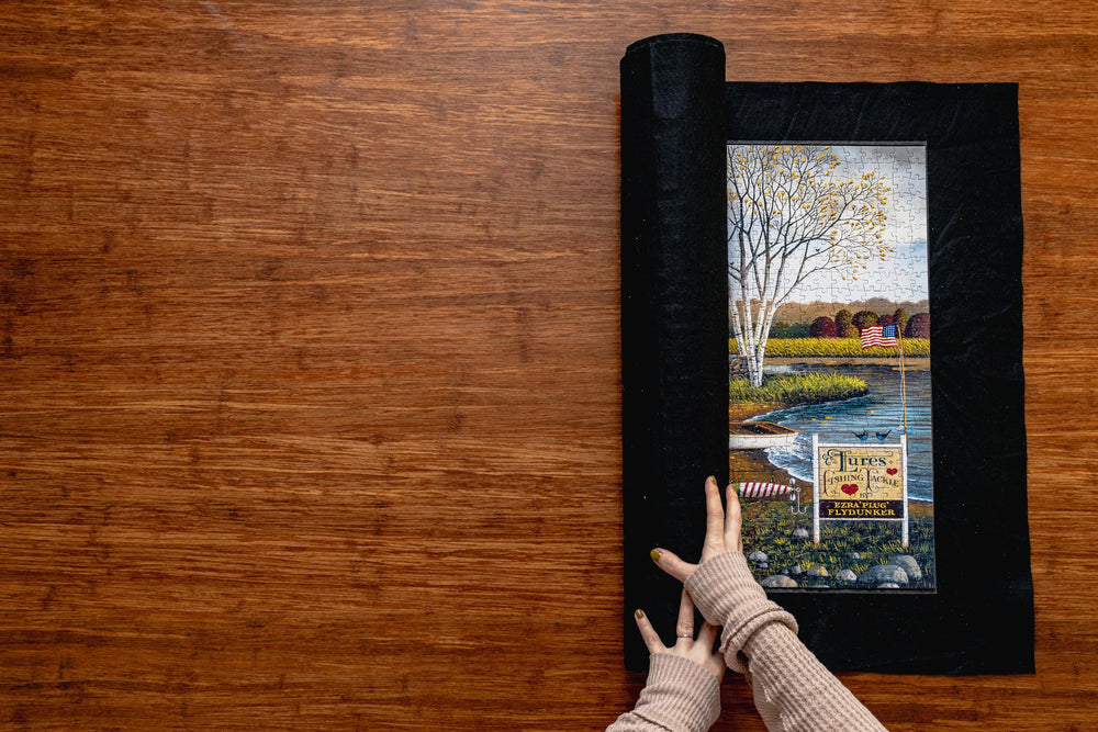 Buffalo Games size guides support 300–1000 piece puzzles.