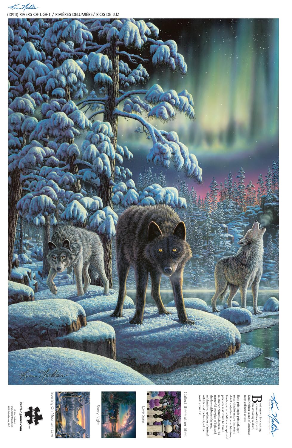 Buffalo Games Rivers of Light: puzzle poster reference included for guidance.