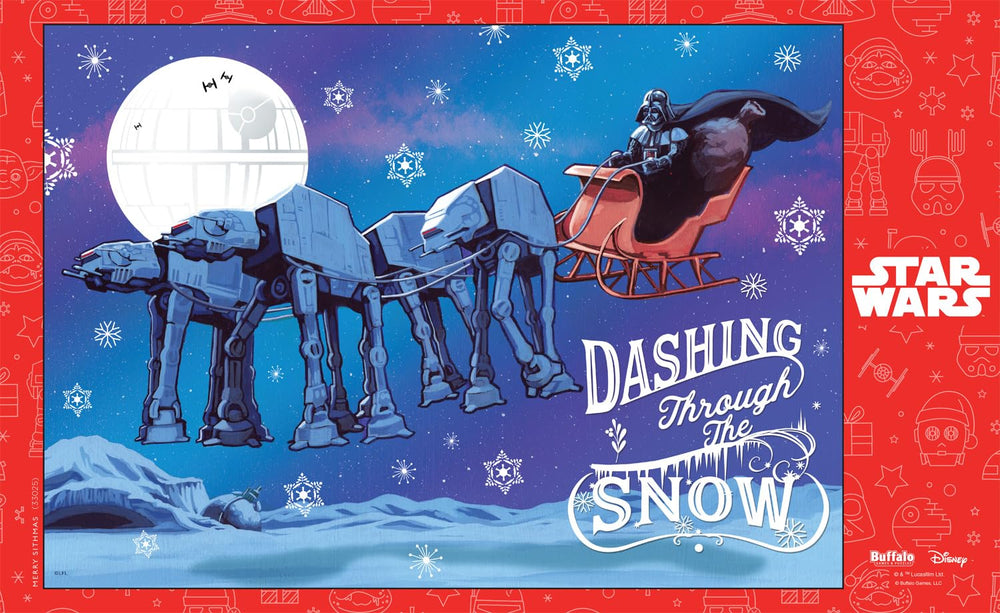 Buffalo Games Merry Sithmas interlocking pieces illustrated for easy alignment
