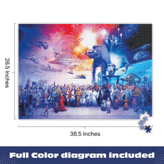 Buffalo Games Star Wars artwork; vibrant scenes inspire nostalgia and marathon puzzle sessions.