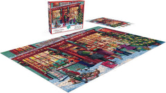 Buffalo Games wrapped gifts and toy soldier scene for festive ambiance