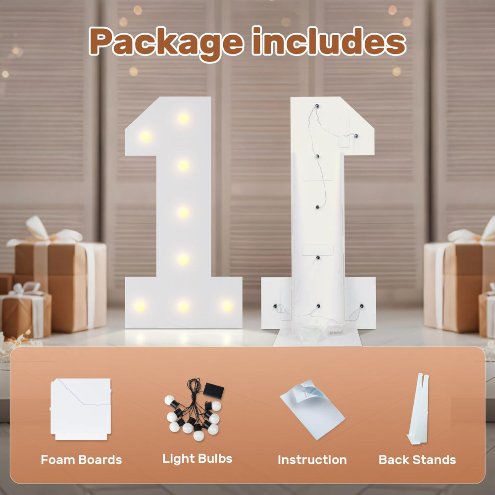 Bugame 3ft marquee letters glow warmly, creating a welcoming backdrop for events.