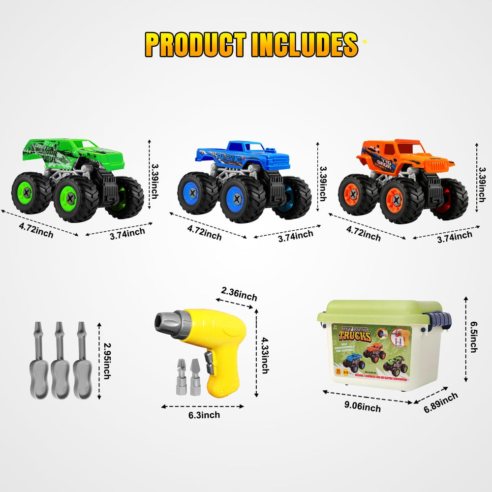 Bugrtarey bright colorful trucks inspire imaginative play and sharing