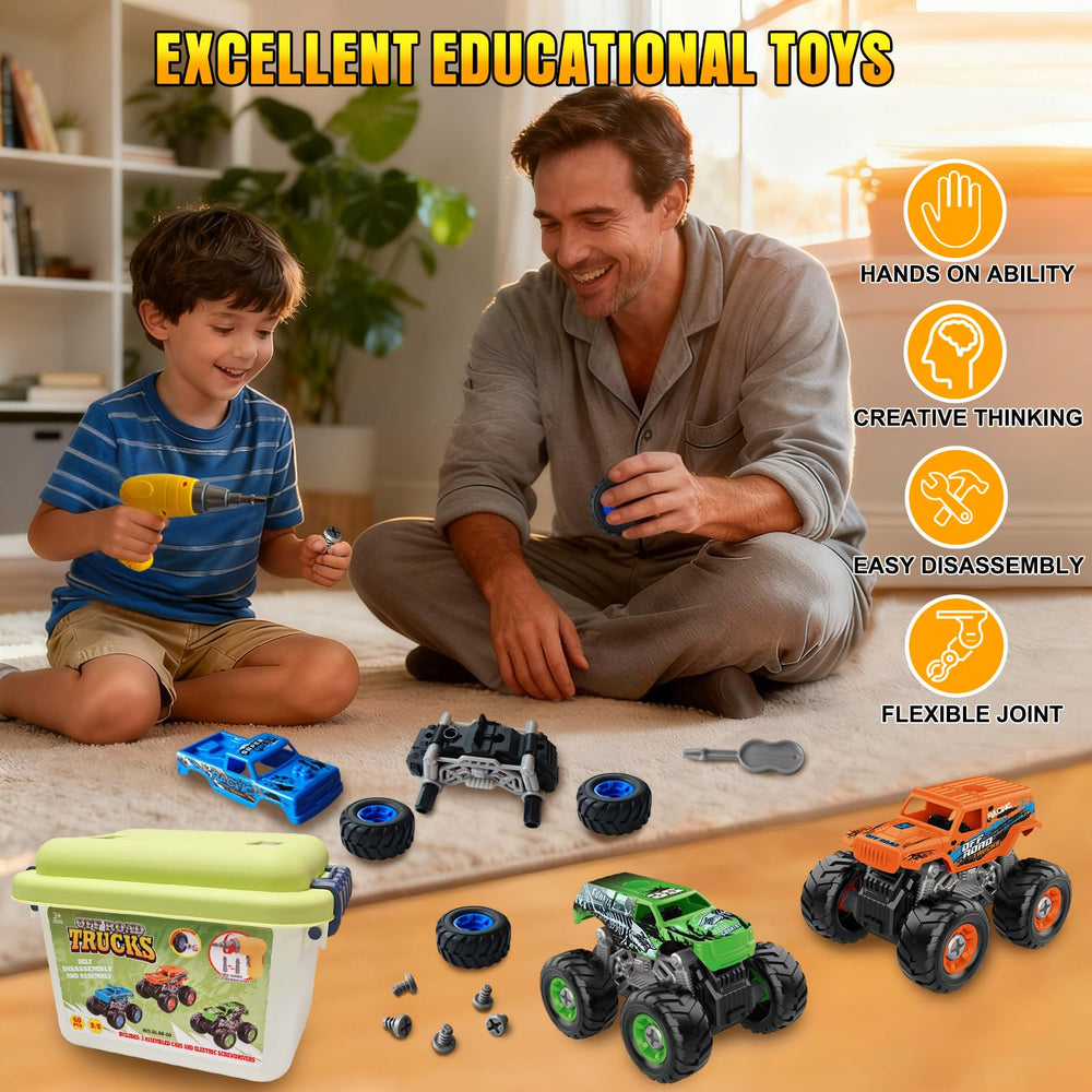 Bugrtarey electric drill for assembling monster trucks sparks hands-on learning