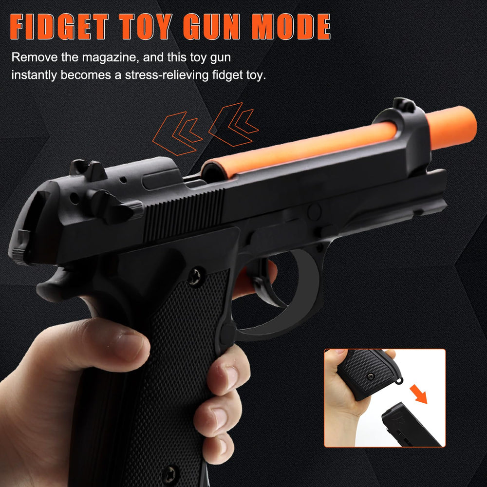 Mechanical firing with automatic shell ejection offers continuous action.