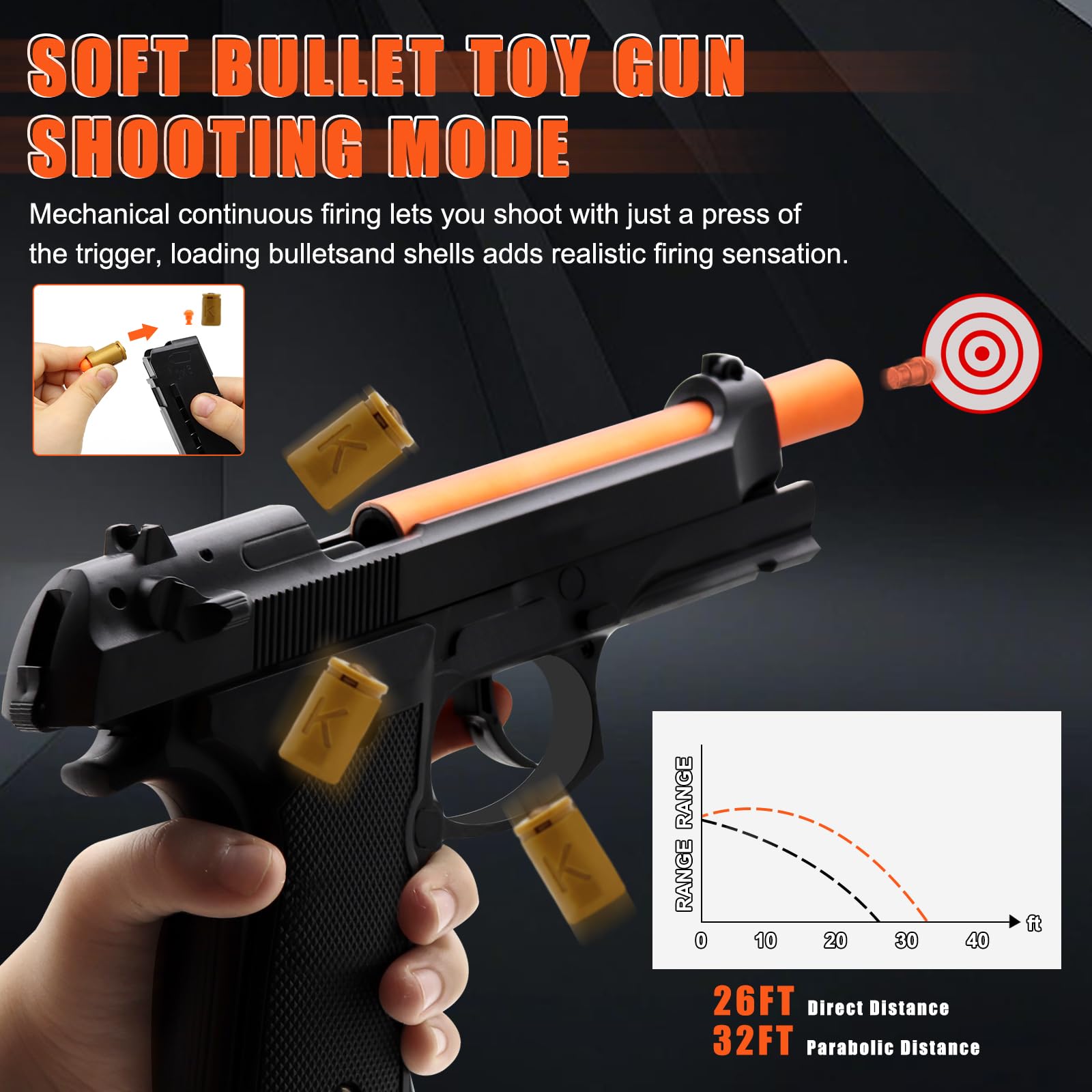 Two magazines included for quick reloads during outdoor play.