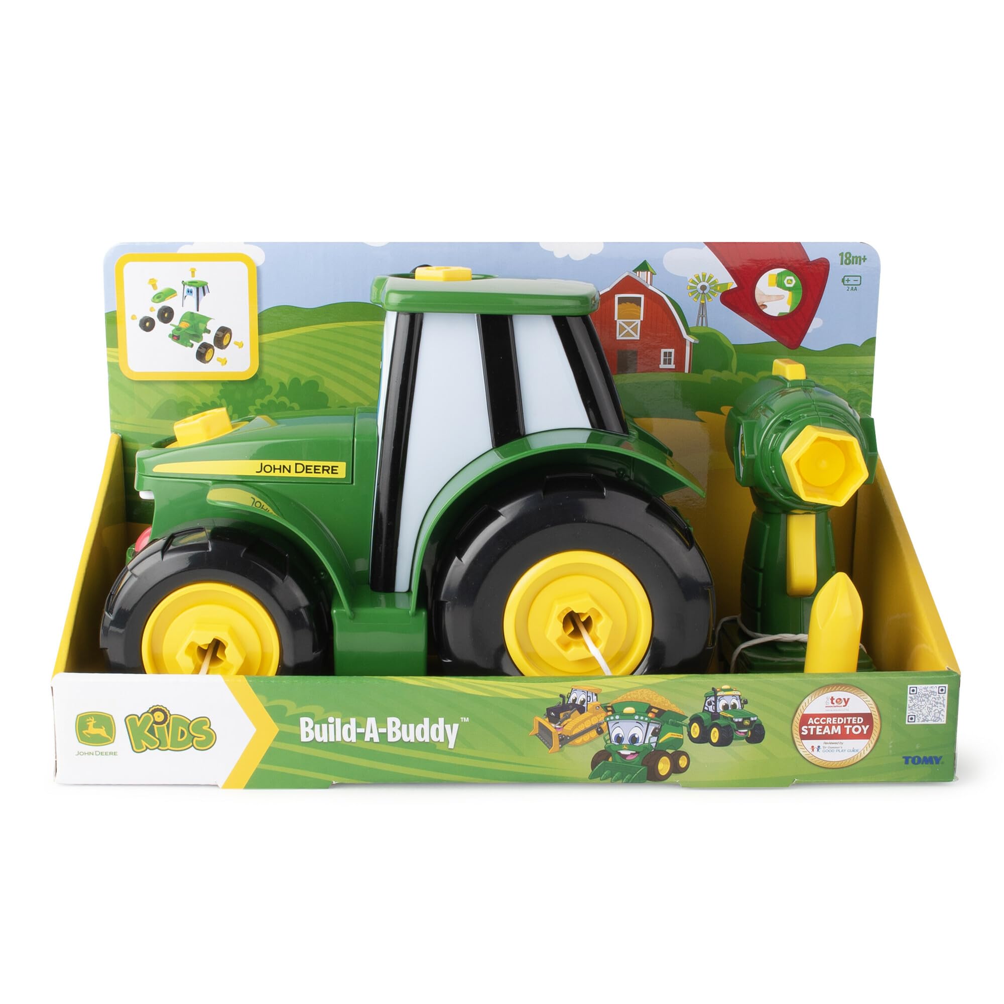 BUILD-A-BUDDY John Deere Tractor thoughtful gift for ages 3 and up.