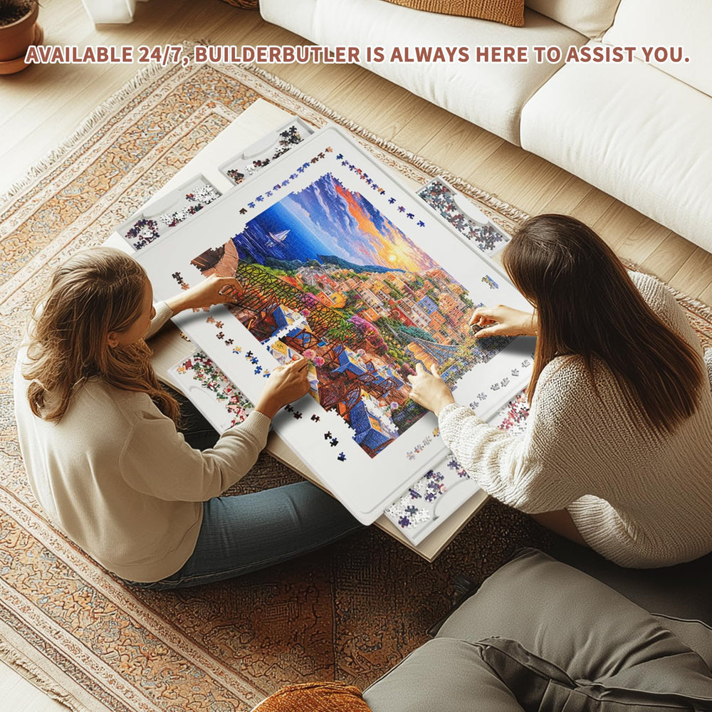 BuilderButler family-friendly puzzle setup for solo or group play