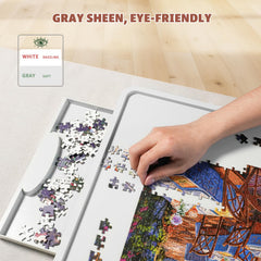 BuilderButler translucent cover protects puzzle while viewing progress