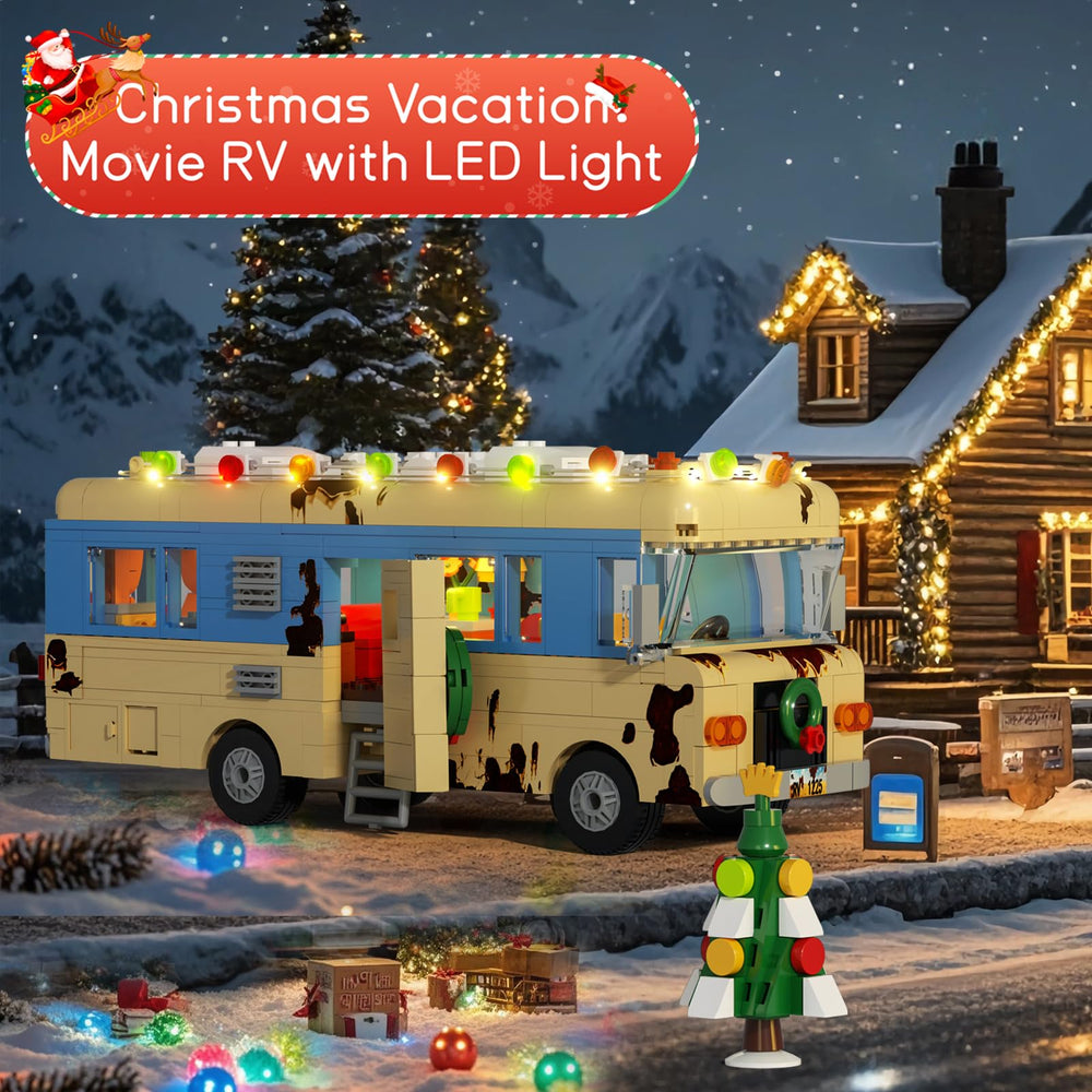 BUILDIFY Eddie's RV snow camper van roof-antenna highlights holiday accent