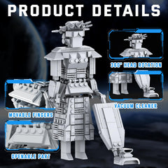 BUILDIFY Spaceball I with Mini Eagle 5 on display for shelf collections.