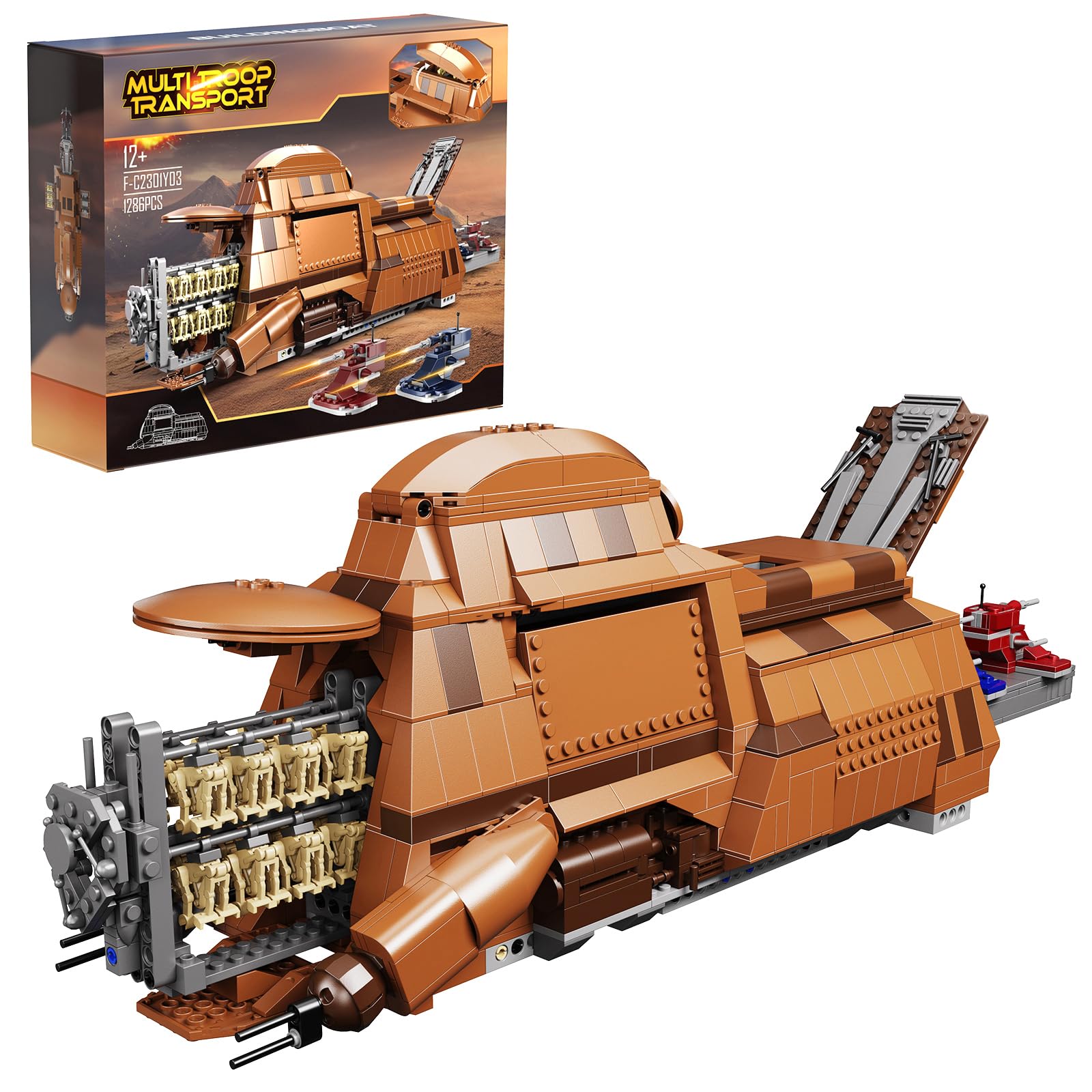 BuildingBoat Battle Trade Federation Droid Ship front view for immersive play.