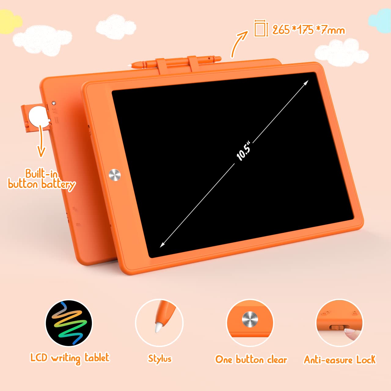 BUKEBU colorful drawing pad offers bright, eye-friendly lines for kids' art