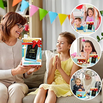 BUKEBU colorful lines on screen help with imaginative play.