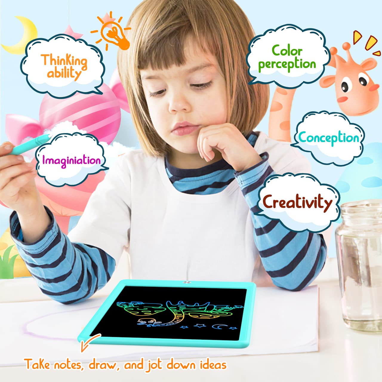 BUKEBU durable ABS shell with rounded corners for sturdy play.