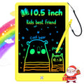 BUKEBU LCD writing tablet front view with colorful doodles for kids on the go.