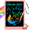 BUKEBU LCD Writing Tablet front view in pink for mess-free doodling on the go