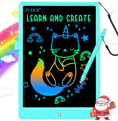 BUKEBU LCD writing tablet blue front view for portable learning