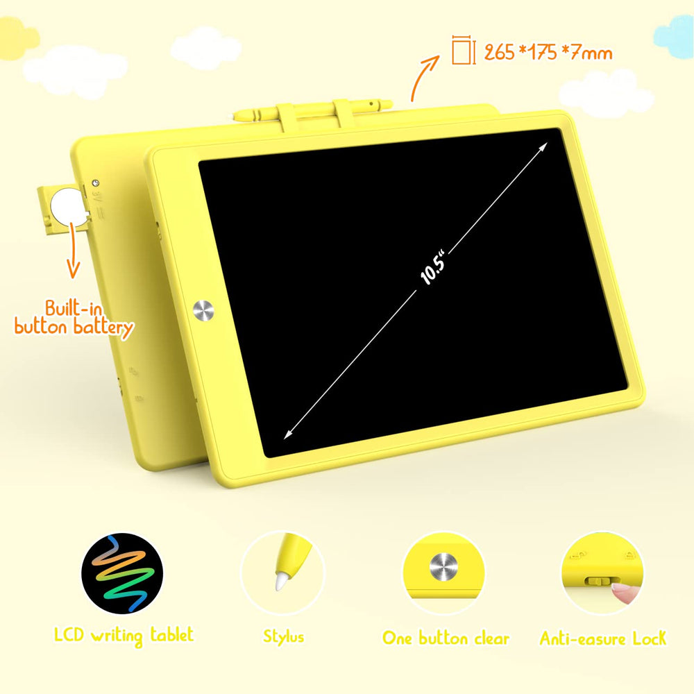 BUKEBU LCD writing tablet child drawing scene highlights safe eye friendly screen for creative play.