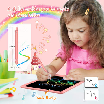 BUKEBU LCD Writing Tablet one-click erase button in action