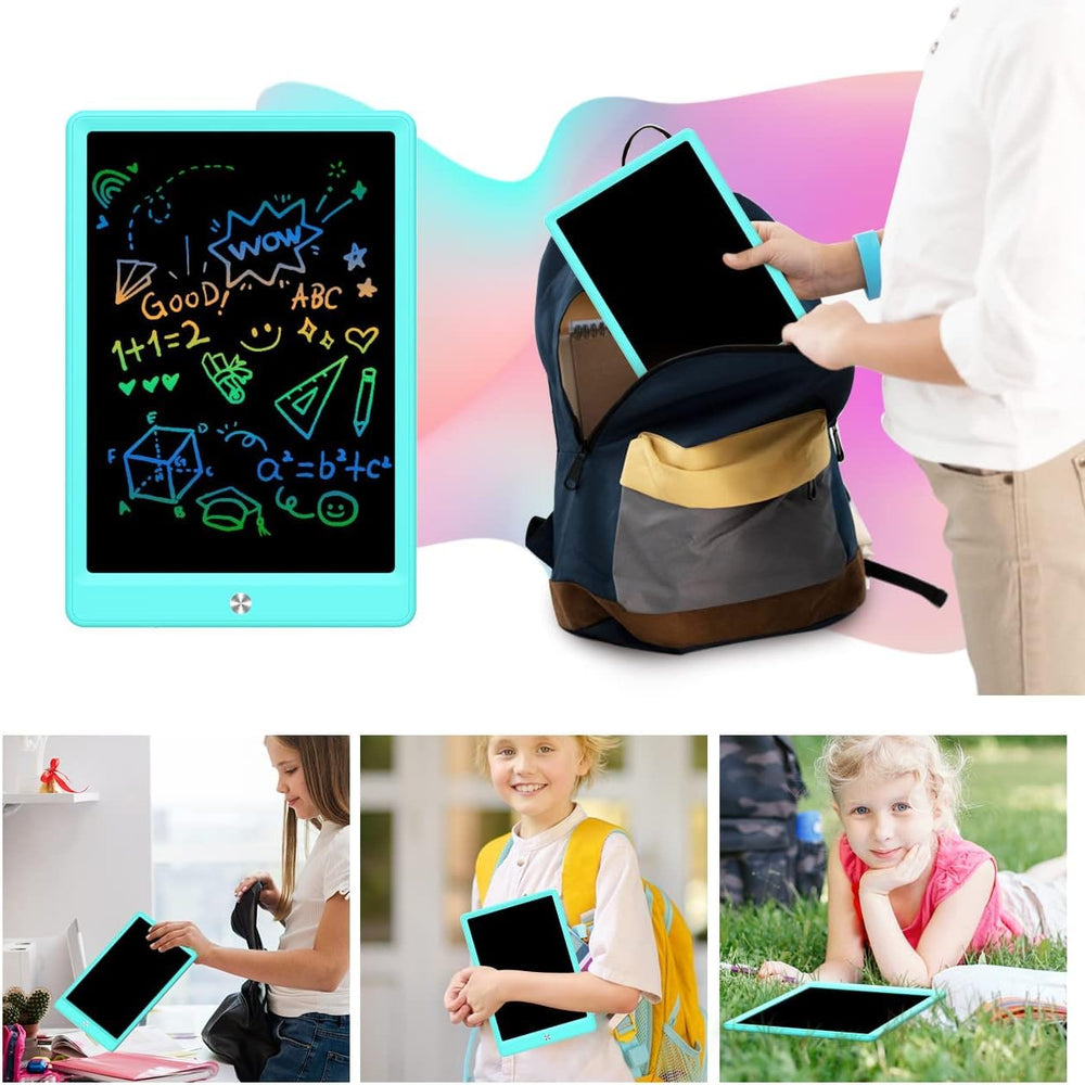 BUKEBU portable drawing pad fits in kids' bags for travel and learning.