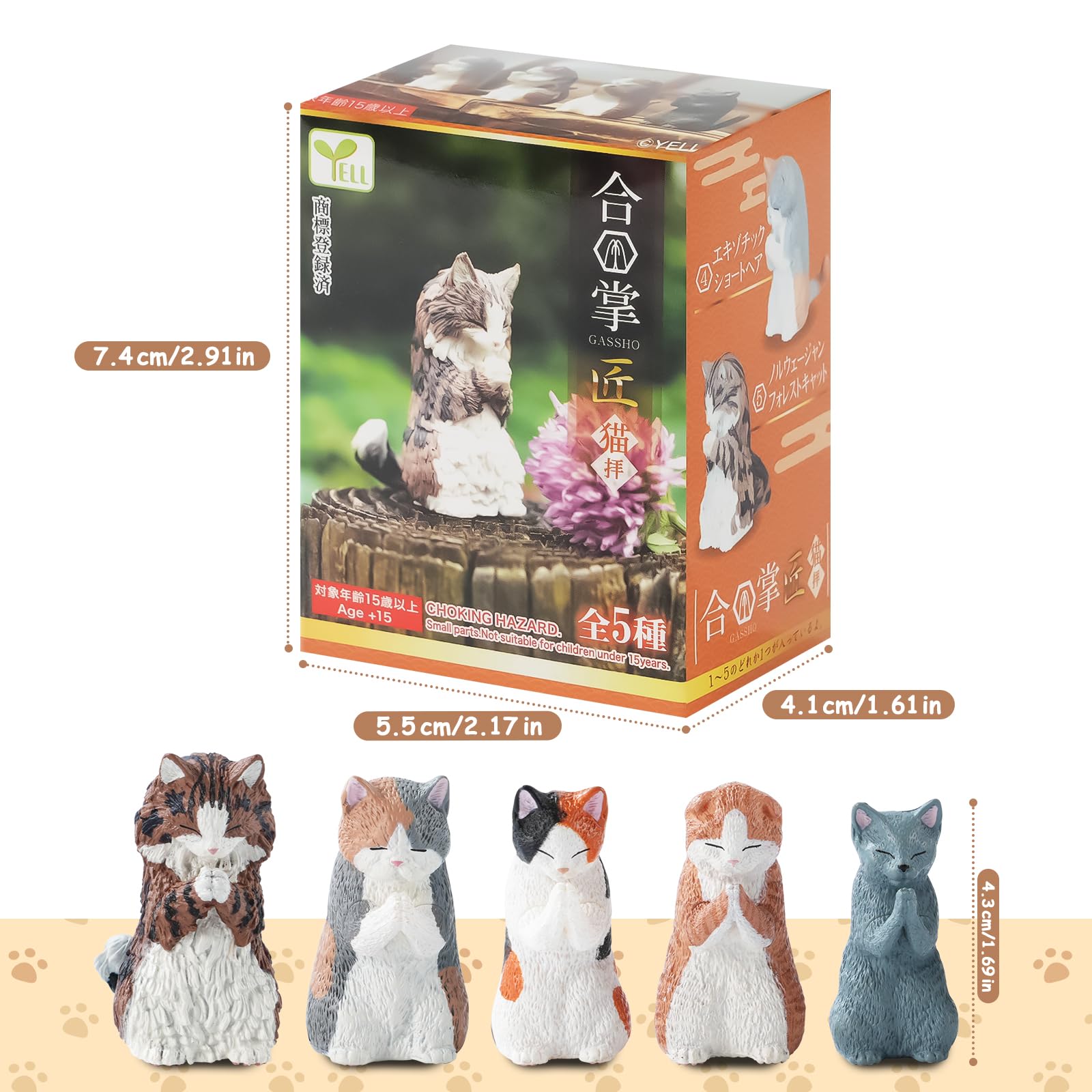 BUKURONEKO Japanese mystery box: five possible designs to collect.
