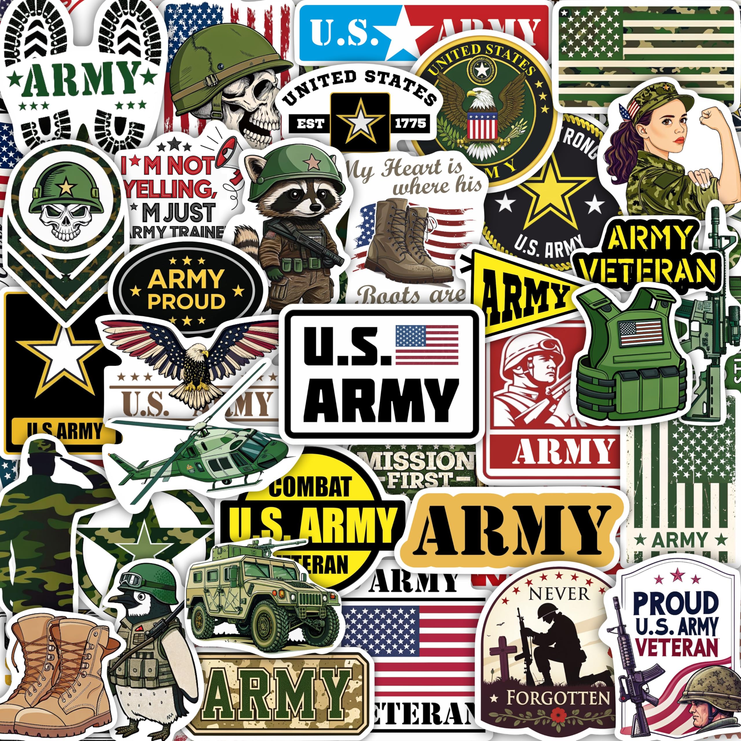 BulbaCraft army stickers on a laptop add personality with durable, edge-to-edge color.
