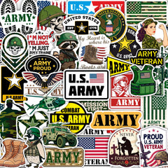 BulbaCraft army stickers on a laptop add personality with durable, edge-to-edge color.