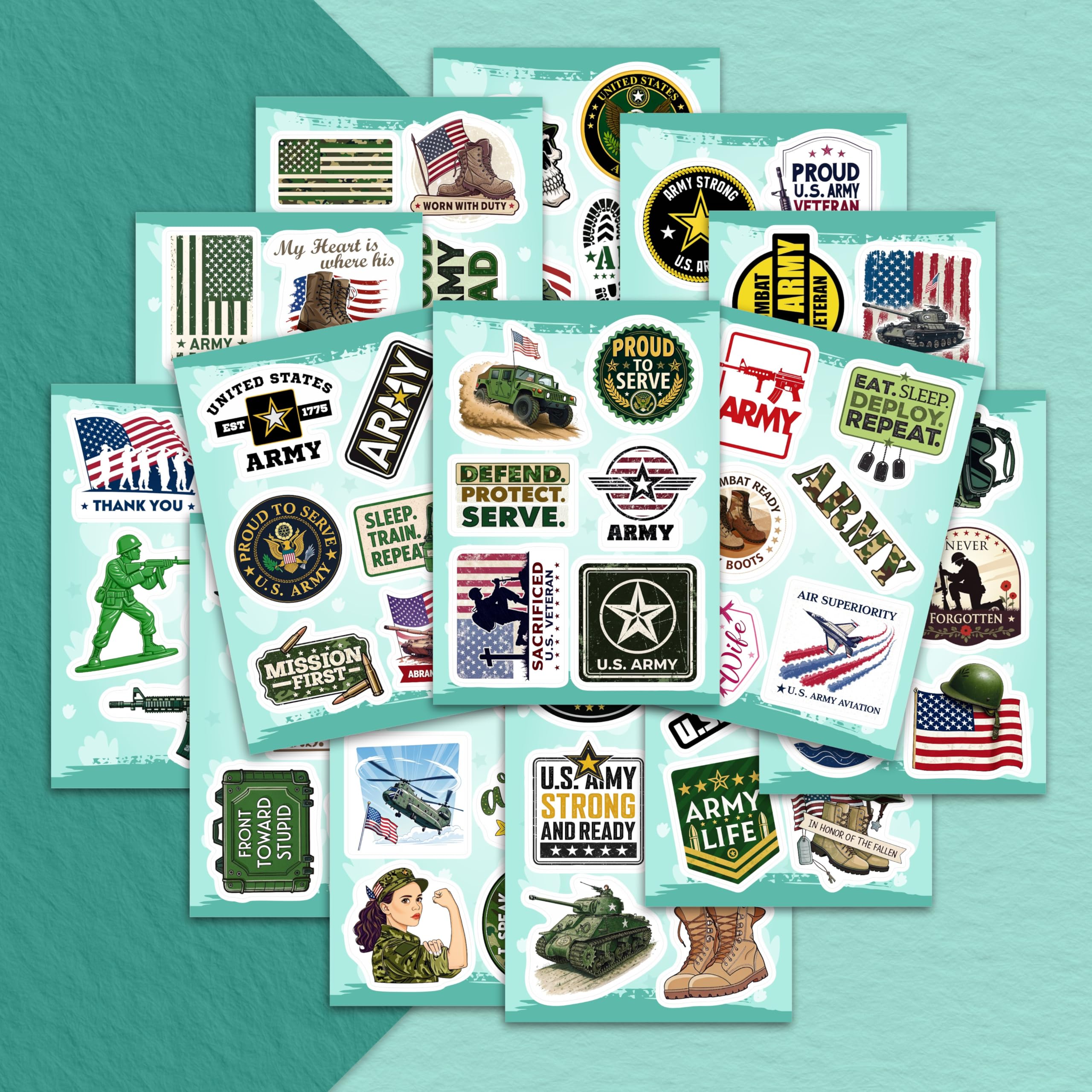 BulbaCraft army stickers on a phone case brighten daily devices with bold visuals.