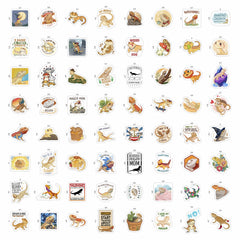 BulbaCraft Bearded Dragon stickers on a laptop, easy to apply and customize