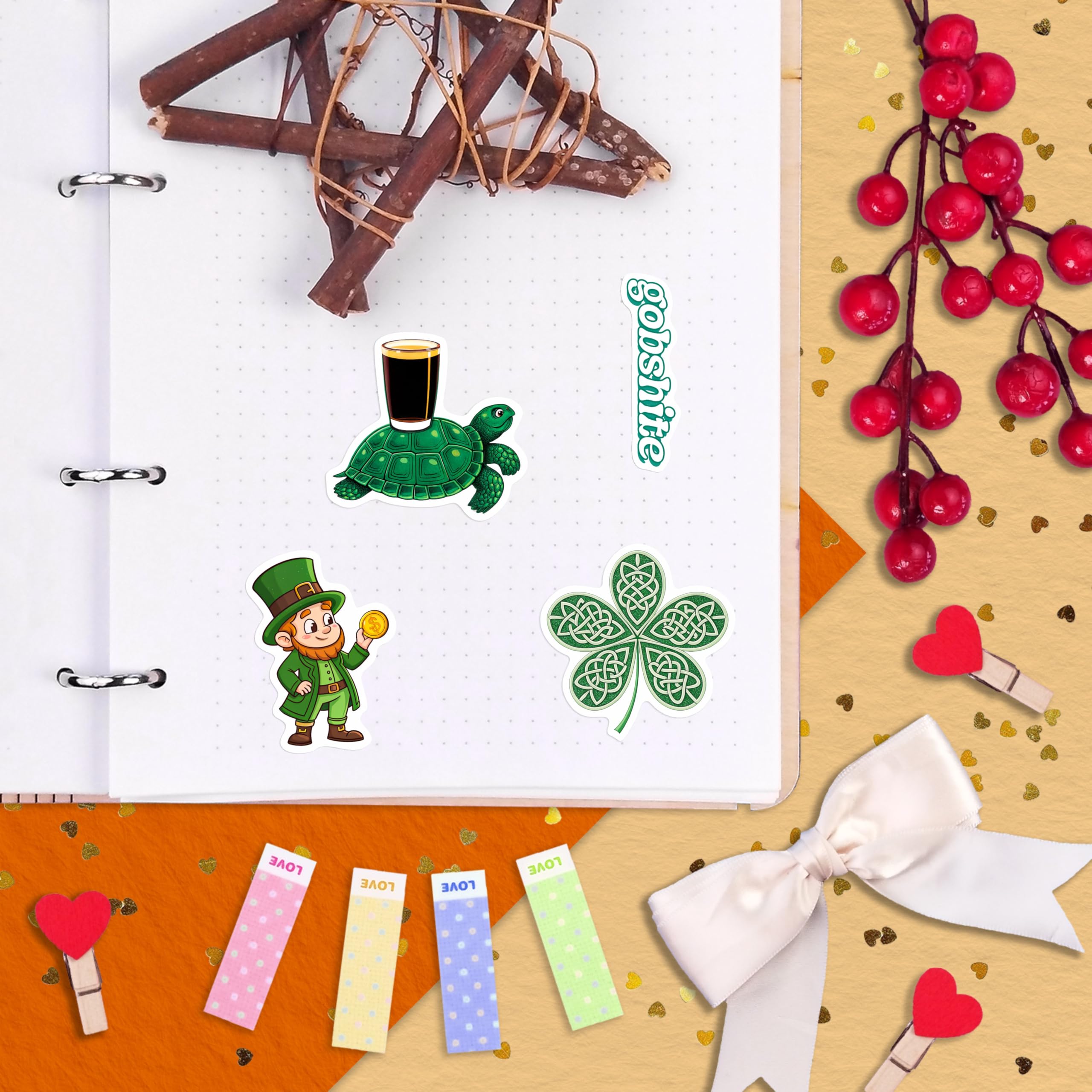 BulbaCraft colorful Irish stickers brighten projects with UV-resistant colors.