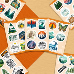 BulbaCraft forest stickers with UV-resistant colors maintaining brightness.