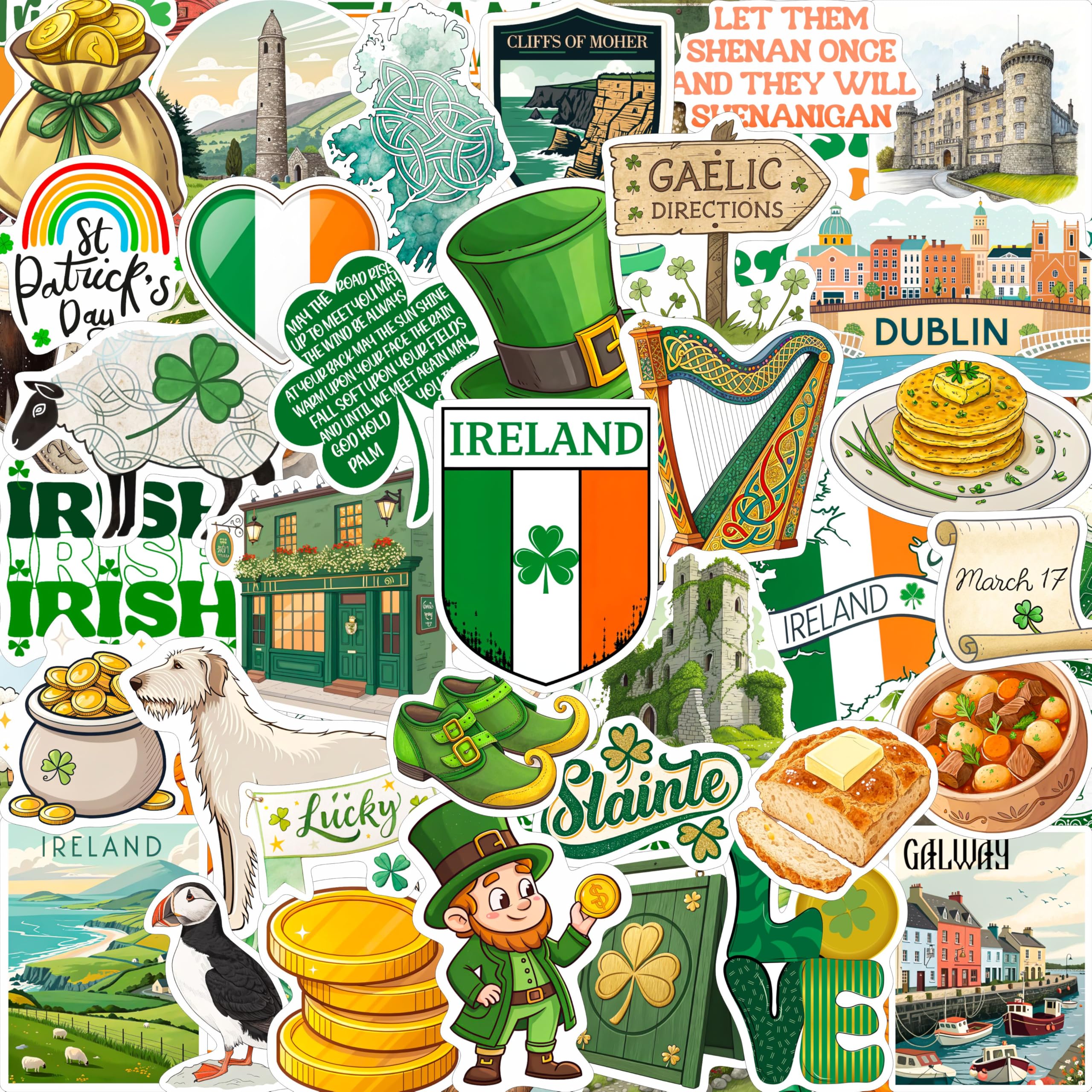 BulbaCraft Ireland water bottle stickers add color and daily-use flair.