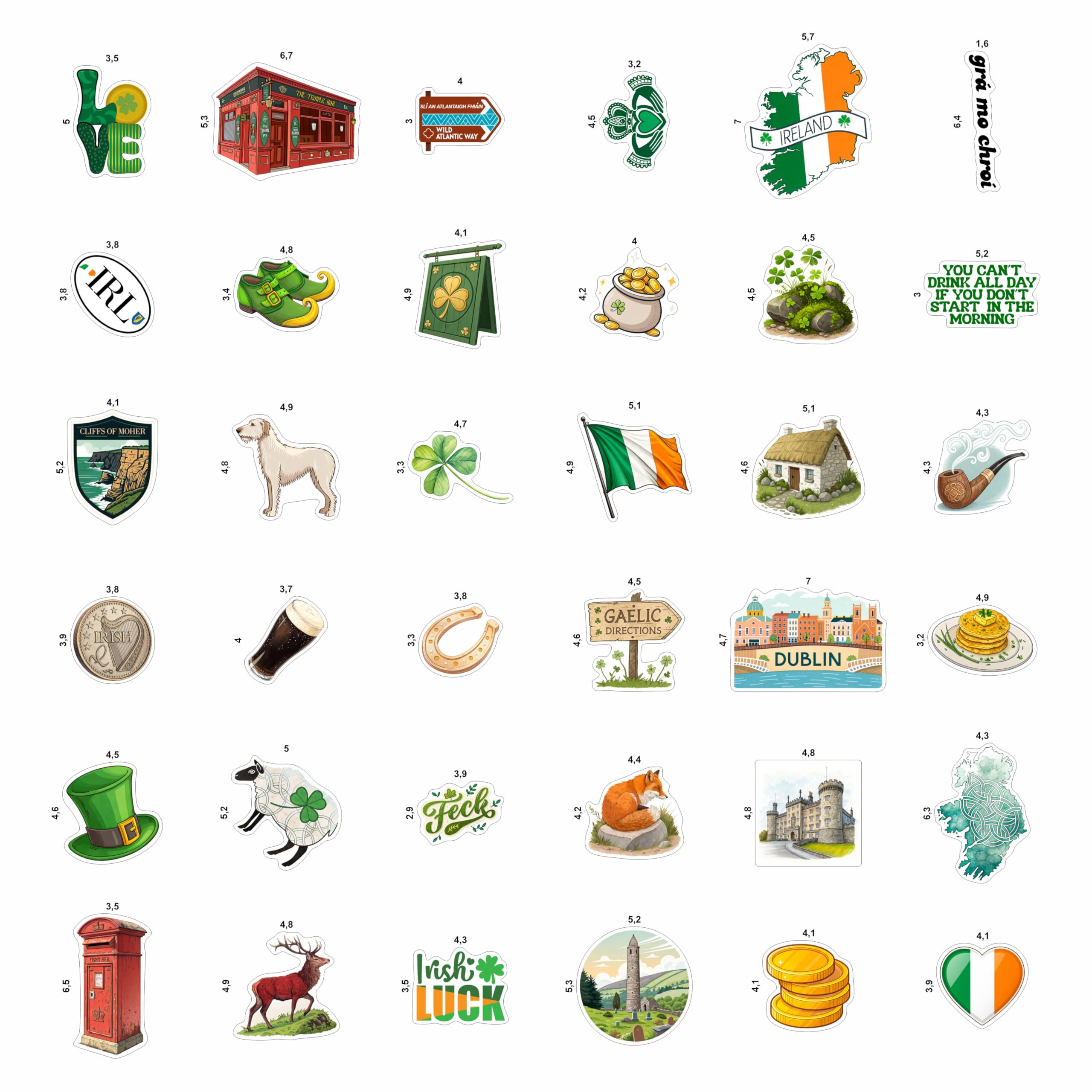 BulbaCraft Irish scrapbooking stickers brighten albums with vibrant accents.