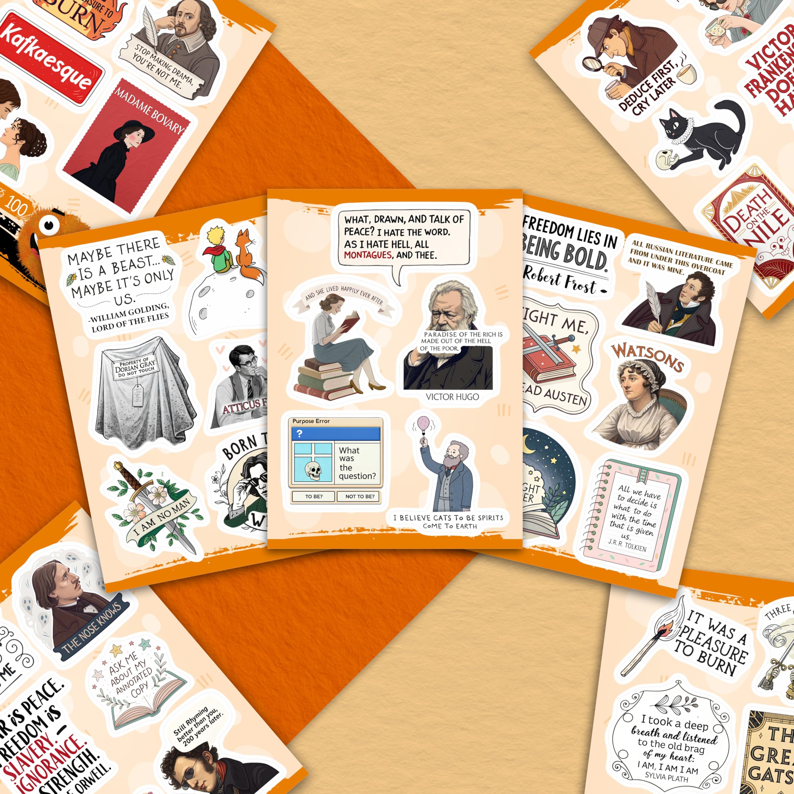 BulbaCraft gift-pack literature stickers for book lovers