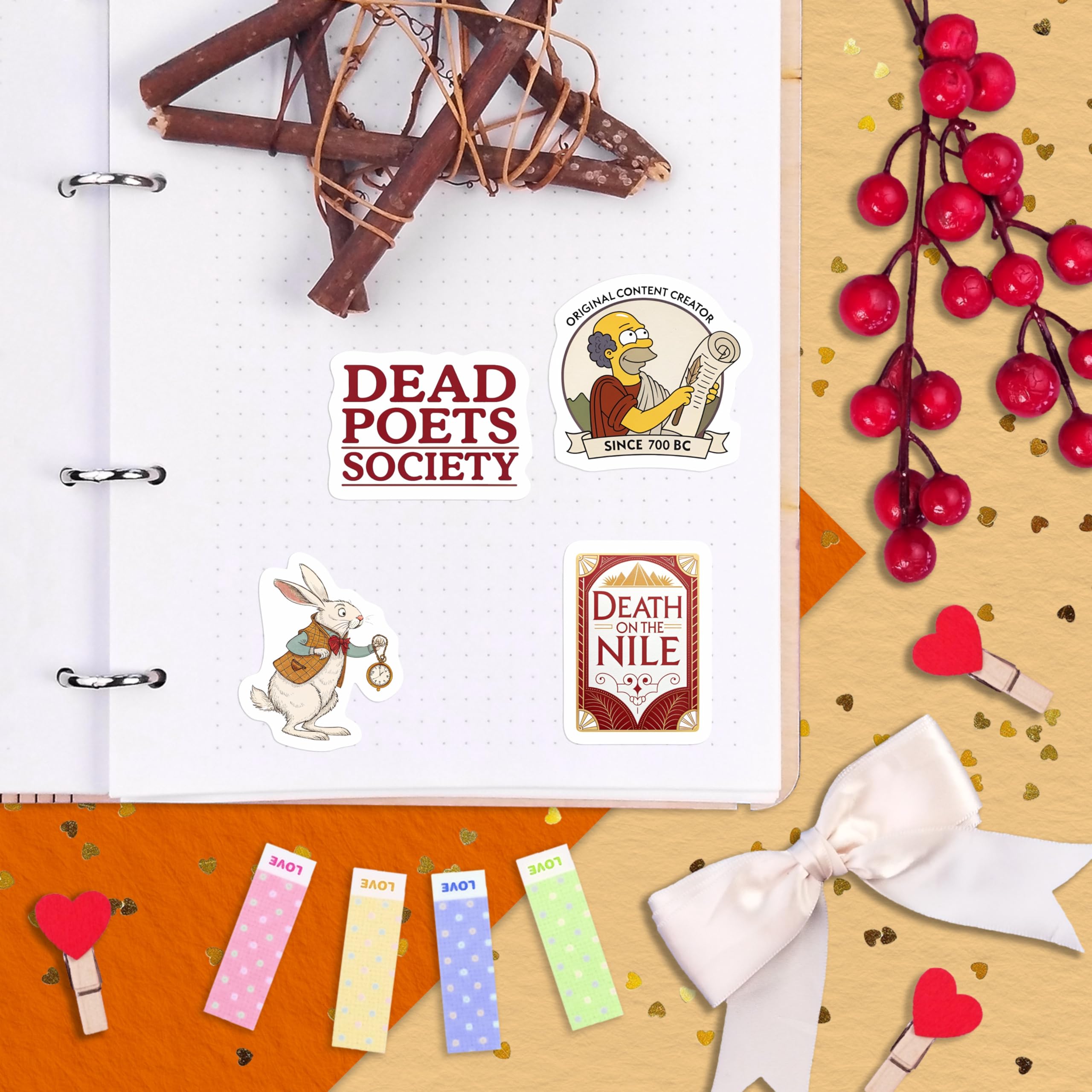 BulbaCraft reading scene sticker set inspiring creativity at desk