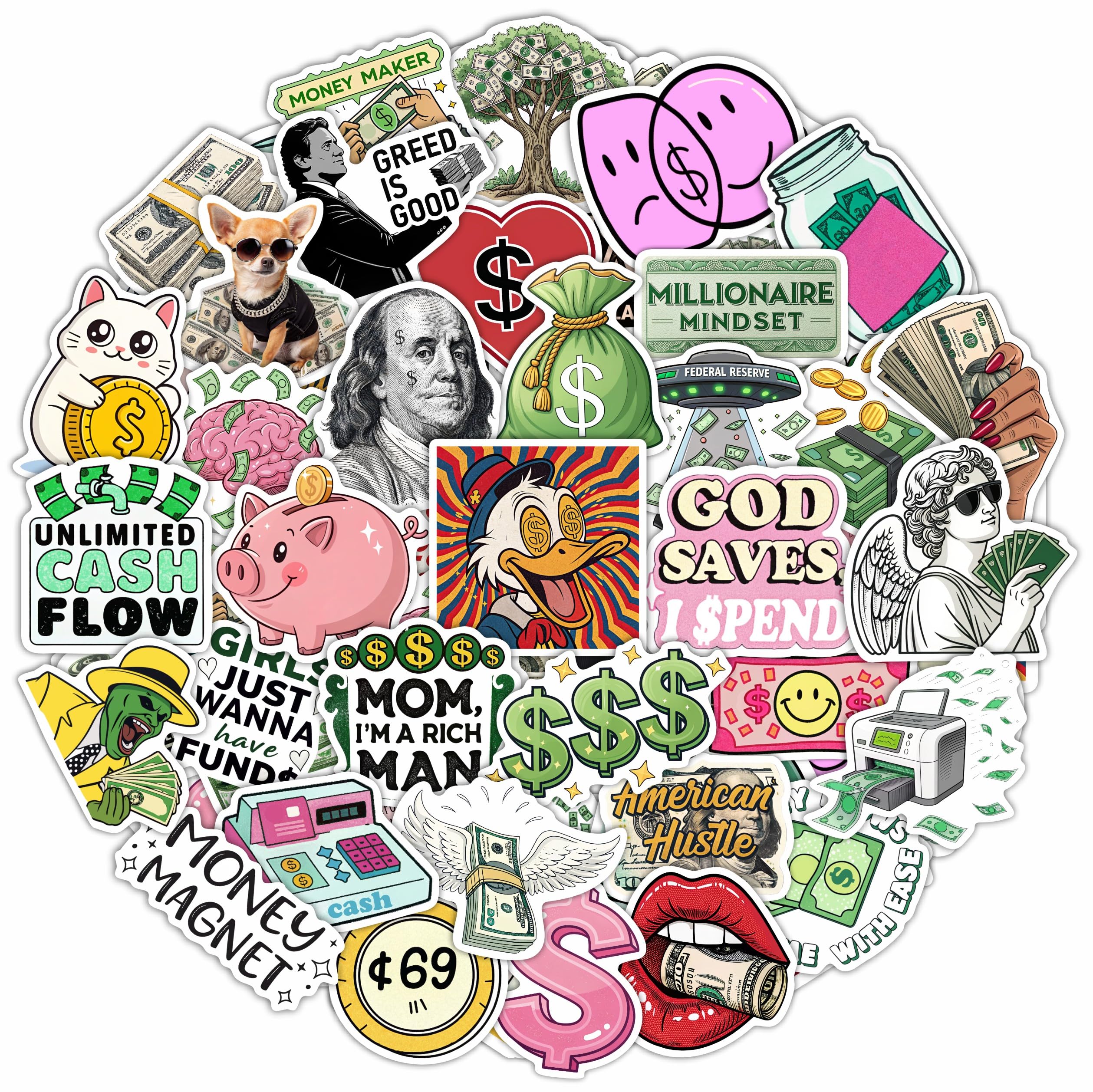 BulbaCraft money stickers on a laptop for personalized style.