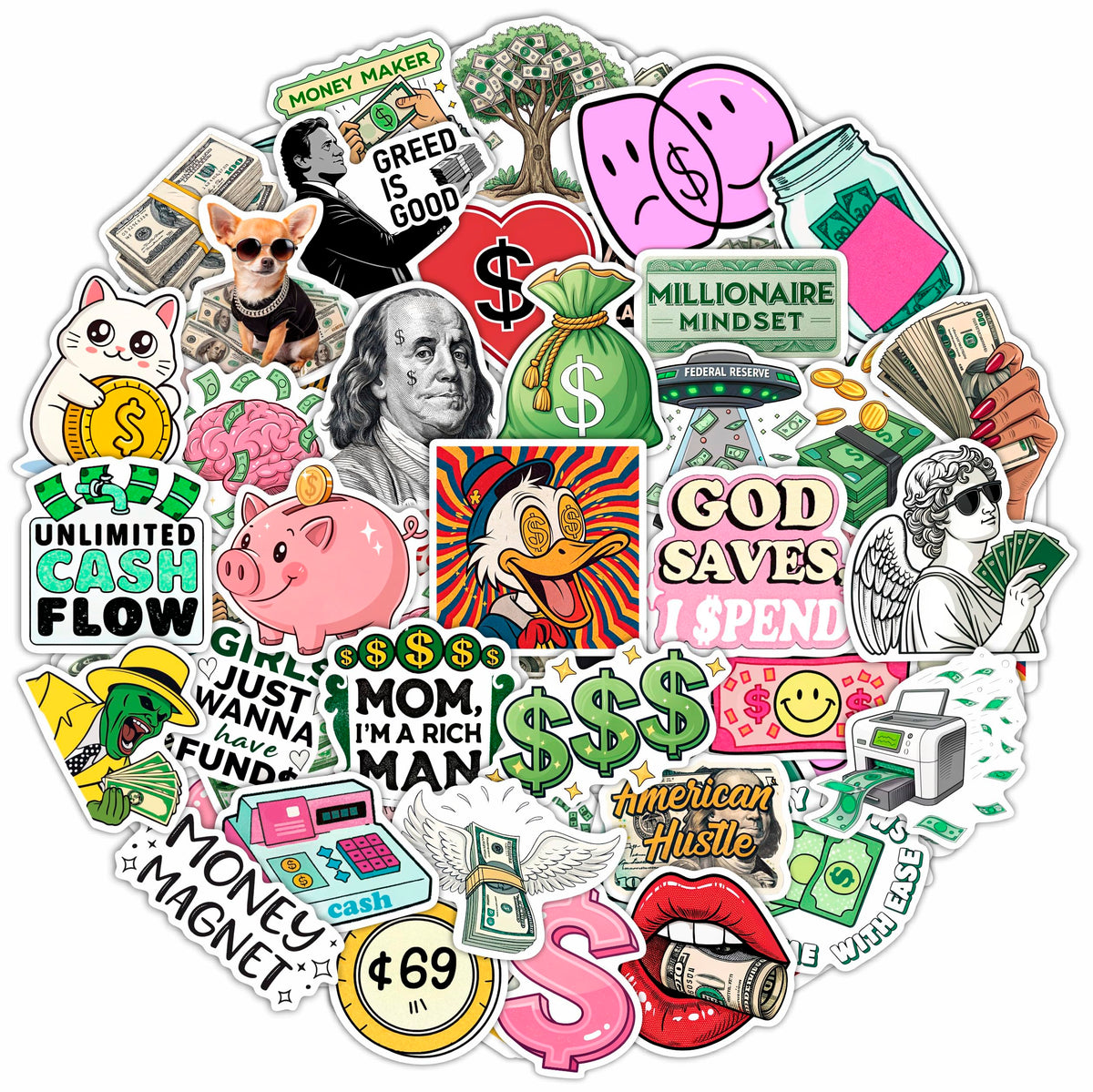 BulbaCraft money stickers on a laptop for personalized style.
