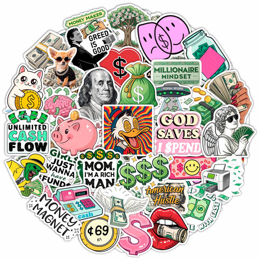 BulbaCraft money stickers on a laptop for personalized style.