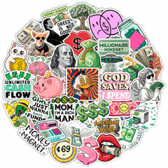 BulbaCraft money stickers on a laptop for personalized style.